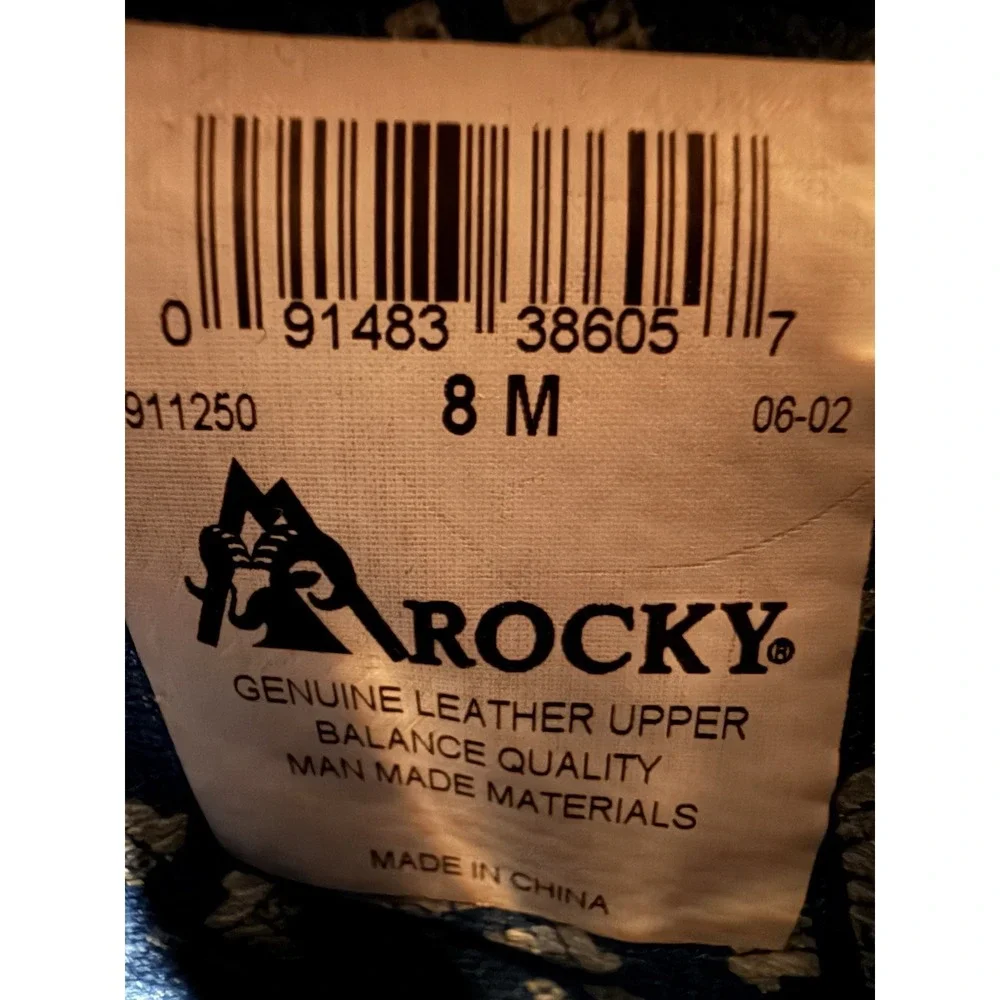 NWT Rocky 1st Med Waterproof Leather‎ Work Combat Boots Size 8M Black 911250